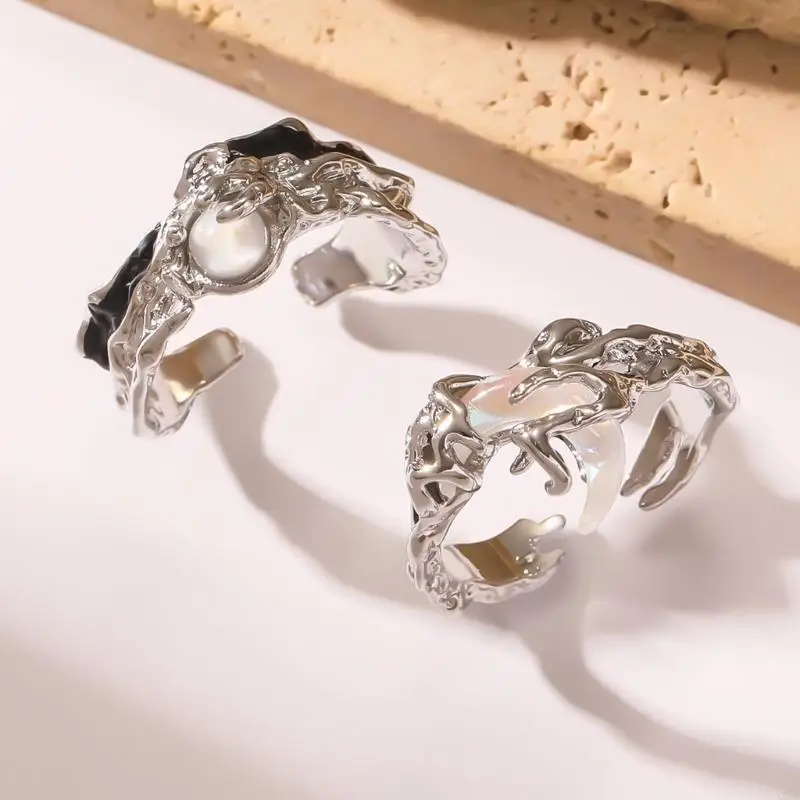 حلقات منحوتة فنية ترمز إلى الأبد الحب والالتزام للأزواج زوجة XX9C #2