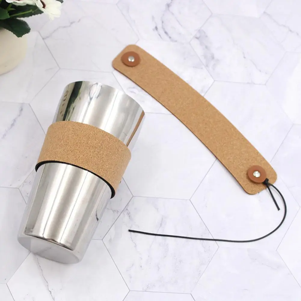 Faux Leather Cup Sleeve For Hot Cold Drinks Stainless Bottle Hot Beverage Sleeve Outdoor Travel Drink Cup Mug Sleeve 아이스 커피 컵 뚜껑