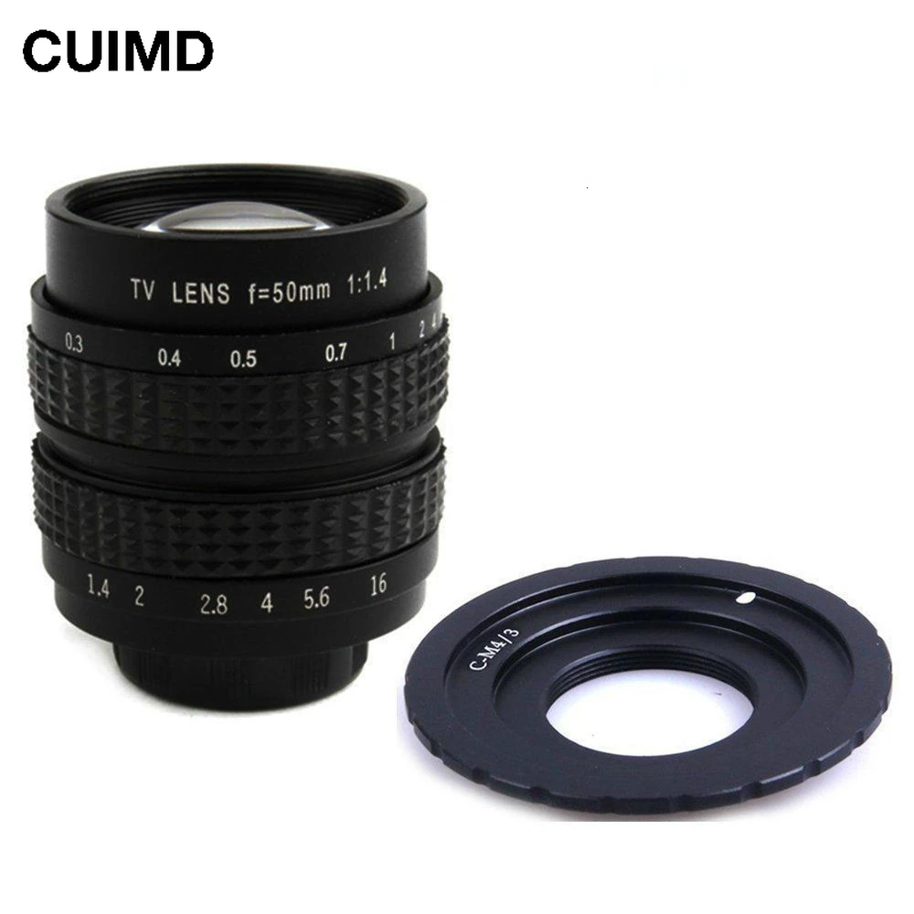 

50mm F1.4 CCTV Movie Lens C Mount for Micro 4/3 m4/3 Olympus EPL5 EPM3 EPL7 OM-D EP1 EP2 EP3 EP6 EPL7 EPL6 EPL3 E-M5 EM10