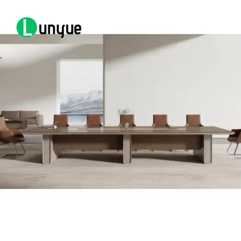 Modern Conference Table Office Meeting Desk Large Rectangular Boardroom Furniture for Business Negotiation Training Room