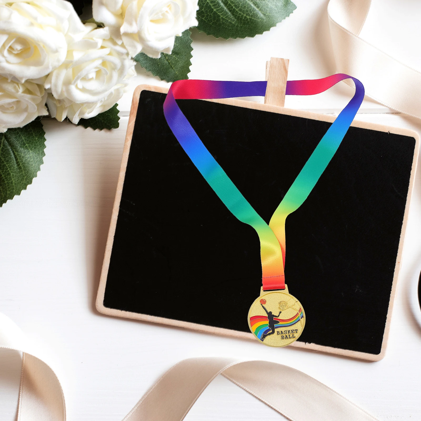 2 قطعة ميداليات كرة السلة التصميم الإبداعي الرياضة جائزة ميدالية رائعة الملمس الشرف رمز للأحداث الرياضية تذكارية الميداليات