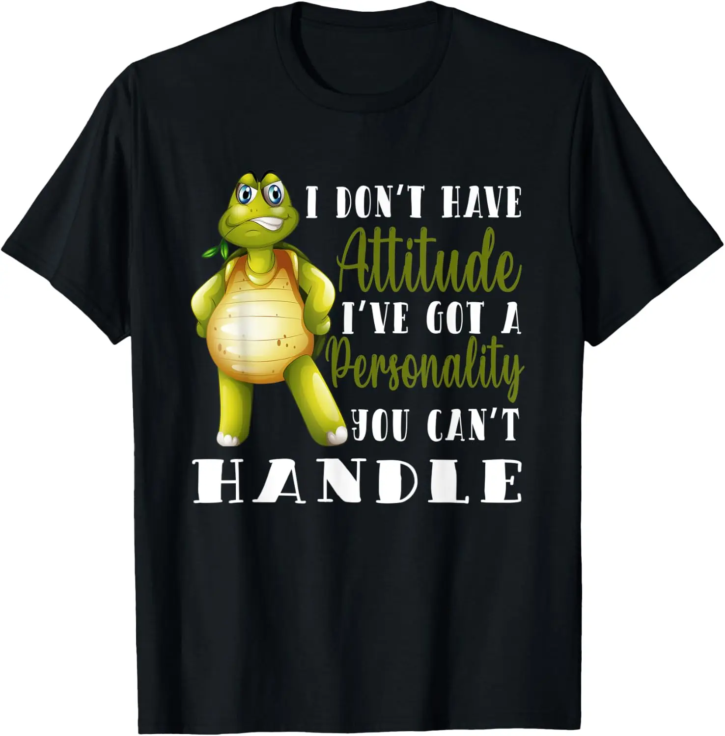 I Don't Have Attitude I've Got A Personality T-Shirt 100% Cotton Trendy Y2K Short-Sleeve Tee – Soft, Quick-Drying, &