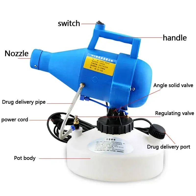 Desktop Electric 4L Electric Volume Atomizer Sprayer Fine Mist Blower Pesticide Nebulizer Insecticide Nebulizer