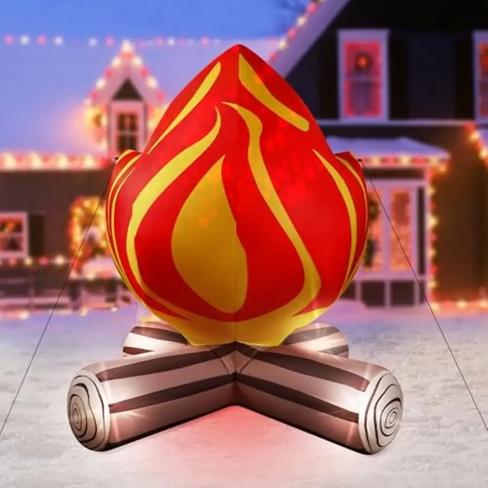 

5 футов надувное костер, светодиодное украшение, тема костра, двор, лужайка, Рождество, Хэллоуин, кемпинг, вечеринка, теплое желание, открытый, в помещении