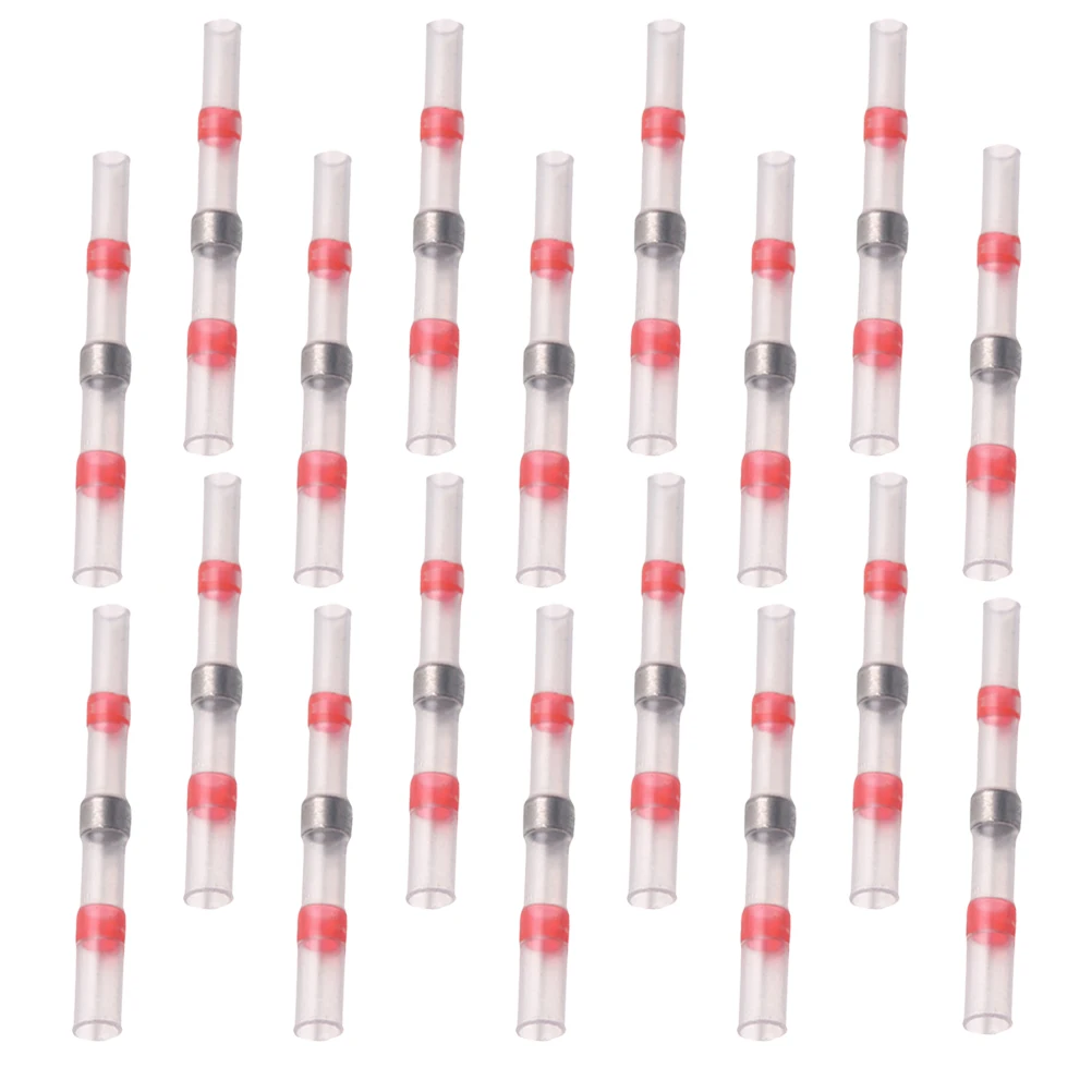 

100Pcs Insulated Heat Shrink Butt Connectors Welding Sleeves for Marine Car Boat Truck Wire Joint Solder Welding Sleeves Kit