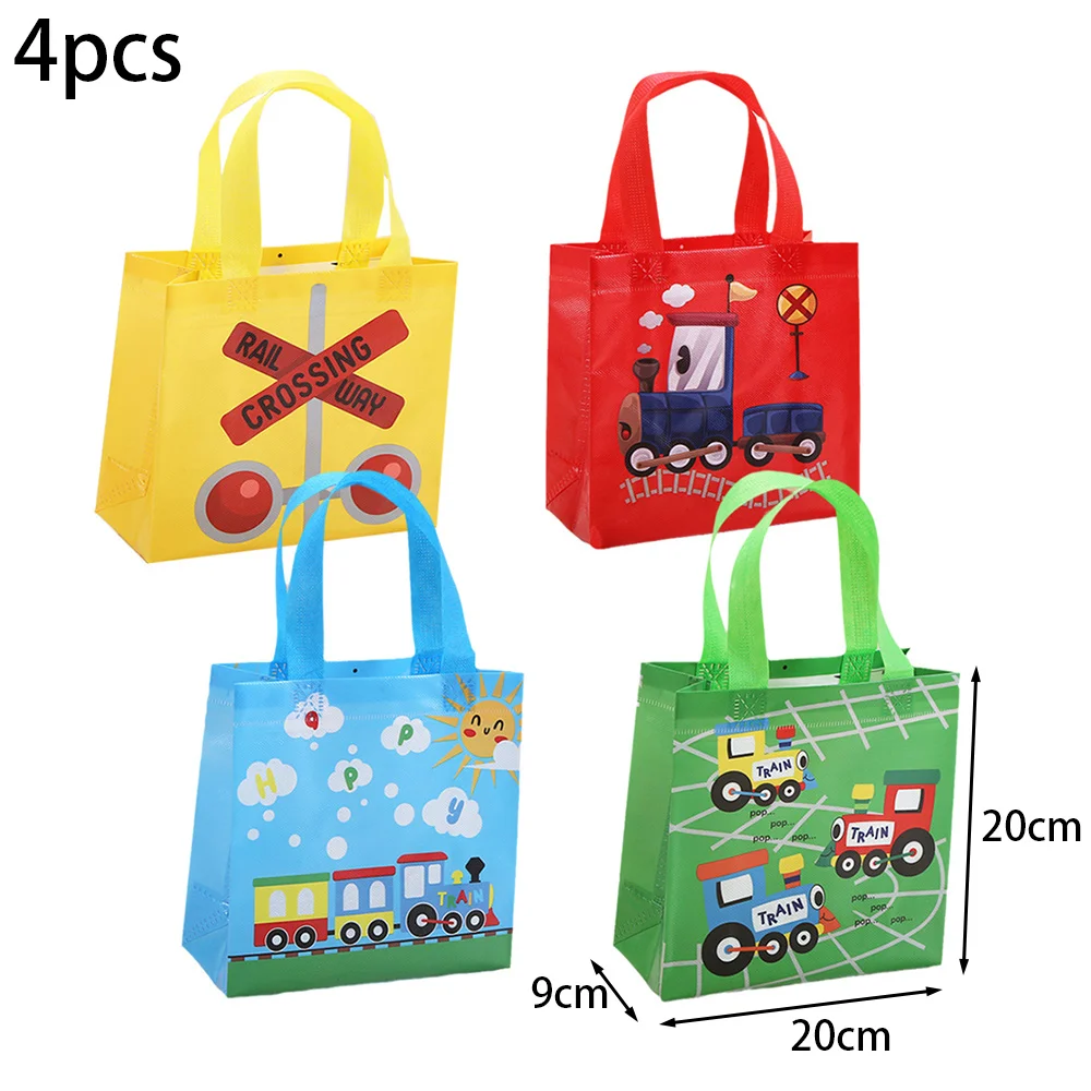 Train Birthday Party Supplies Candy Bags Balloons Stickers Train Slap Bracelets Keychain Boy Kids Decoration Supplies