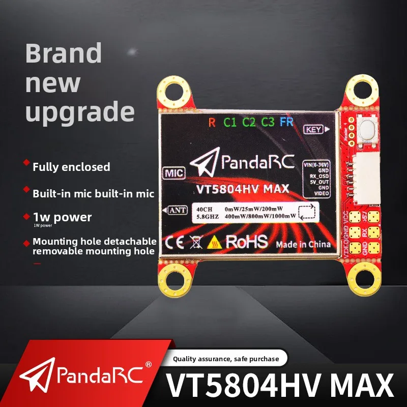 

PandaRC Panda 40CH 5.8G 1W picture transmission FPV VTX wireless transmitter drone crossing machine voyage