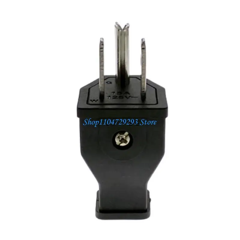 

User Friendly Straight Blade Plug 15A125V Detachable Plug Suitable for DIY Projects and Household Appliance Repairs