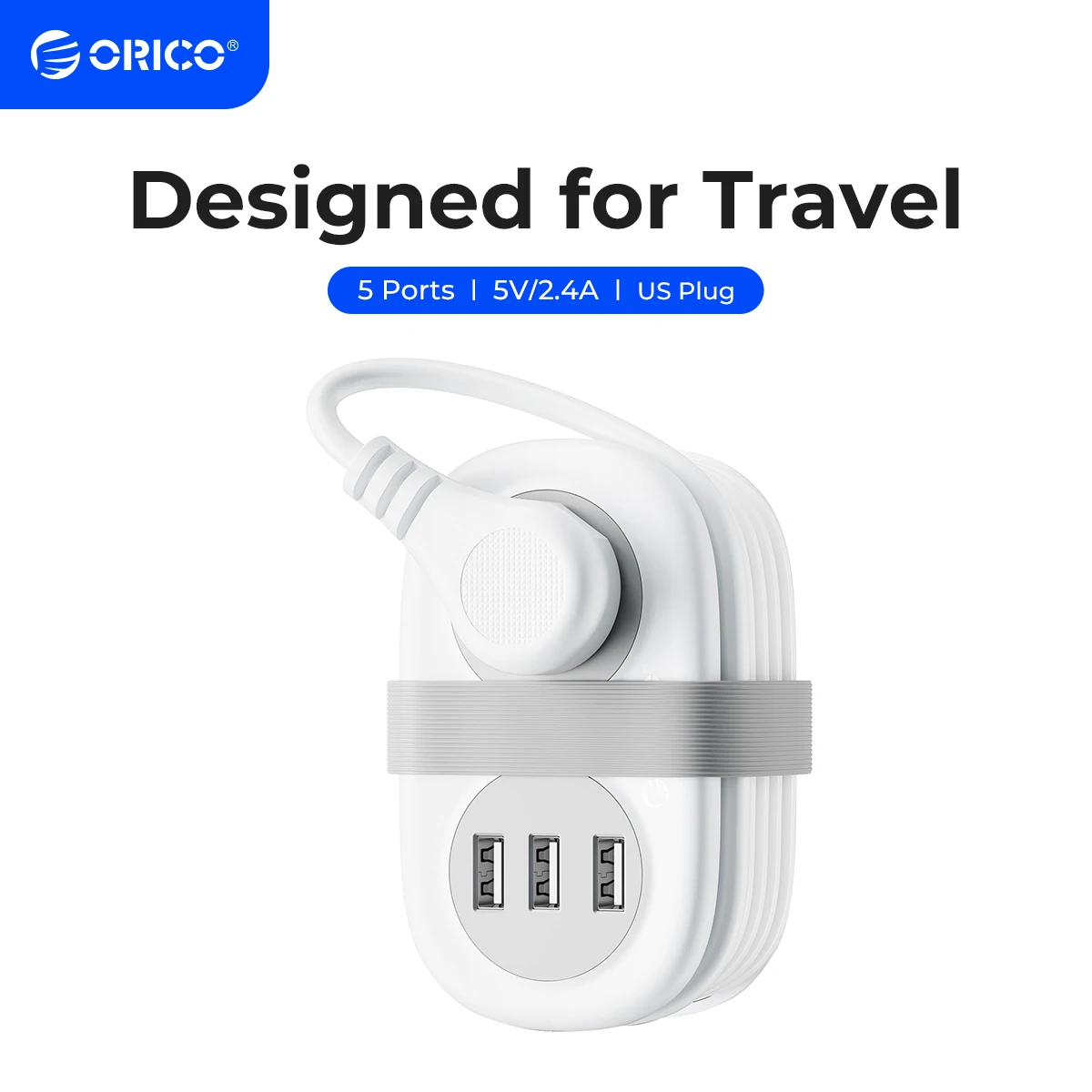 ORICO Power Strip AC Outlets Multitap Socket Extension Cord Electrical Power Strip With USB Type C PD Fast Charging Network Filt