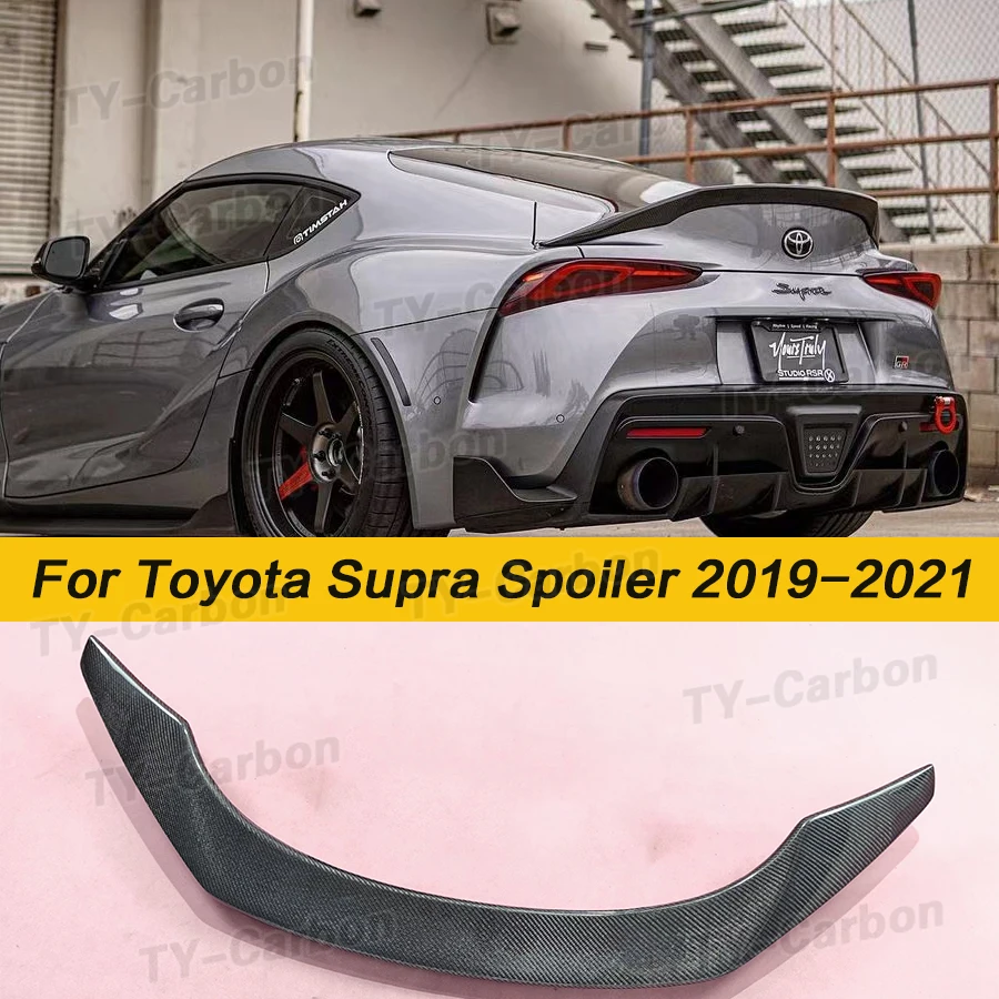 

High Quality Carbon Fiber Spoiler Rear Boot Racing Trunk Wing For Toyota Supra A90 MK5 2019 -2022 FRP Car Styling Bumper