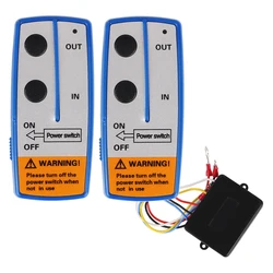 Universal For Jeep Off-road ATV Handset Switch Controller For Recovery Tow Truck 12V Winch Remote Control System Wireless