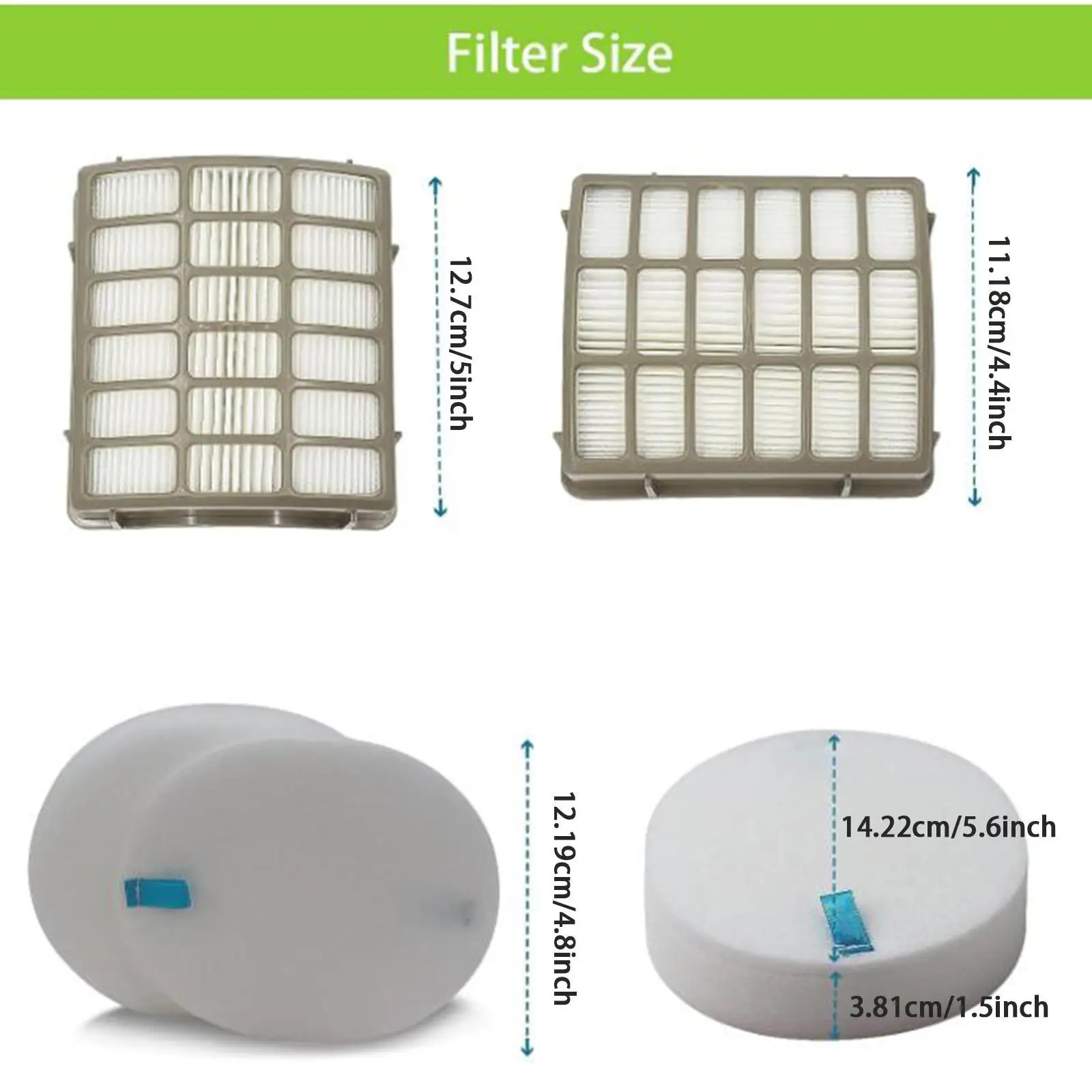 HEPA Filter Cleaner Accessories Cleaner Parts Foam Filter Kit for Nv90 Upright Vacuum