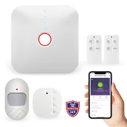Wolf Guard DIY Smart GSM / 4G + Wifi Home Security Alarm Burglar System TUYA Smartlife Door Sensor PIR Motion Detector 433MHZ