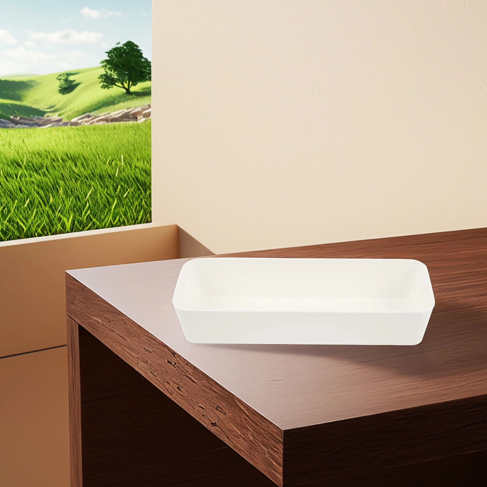 

Drawer Storage Box Japanese Style Multifunctional Desktop Organizer for Stationery Cutlery Skincare Container Compact Countertop