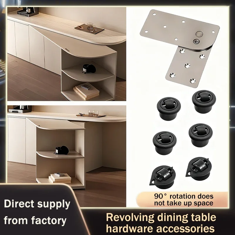 Multifunctional 90 Degree Swivel Folding Hardware Kit For Hidden Space Saving Drop Leaf Table Desk Top Conversion Mechanism