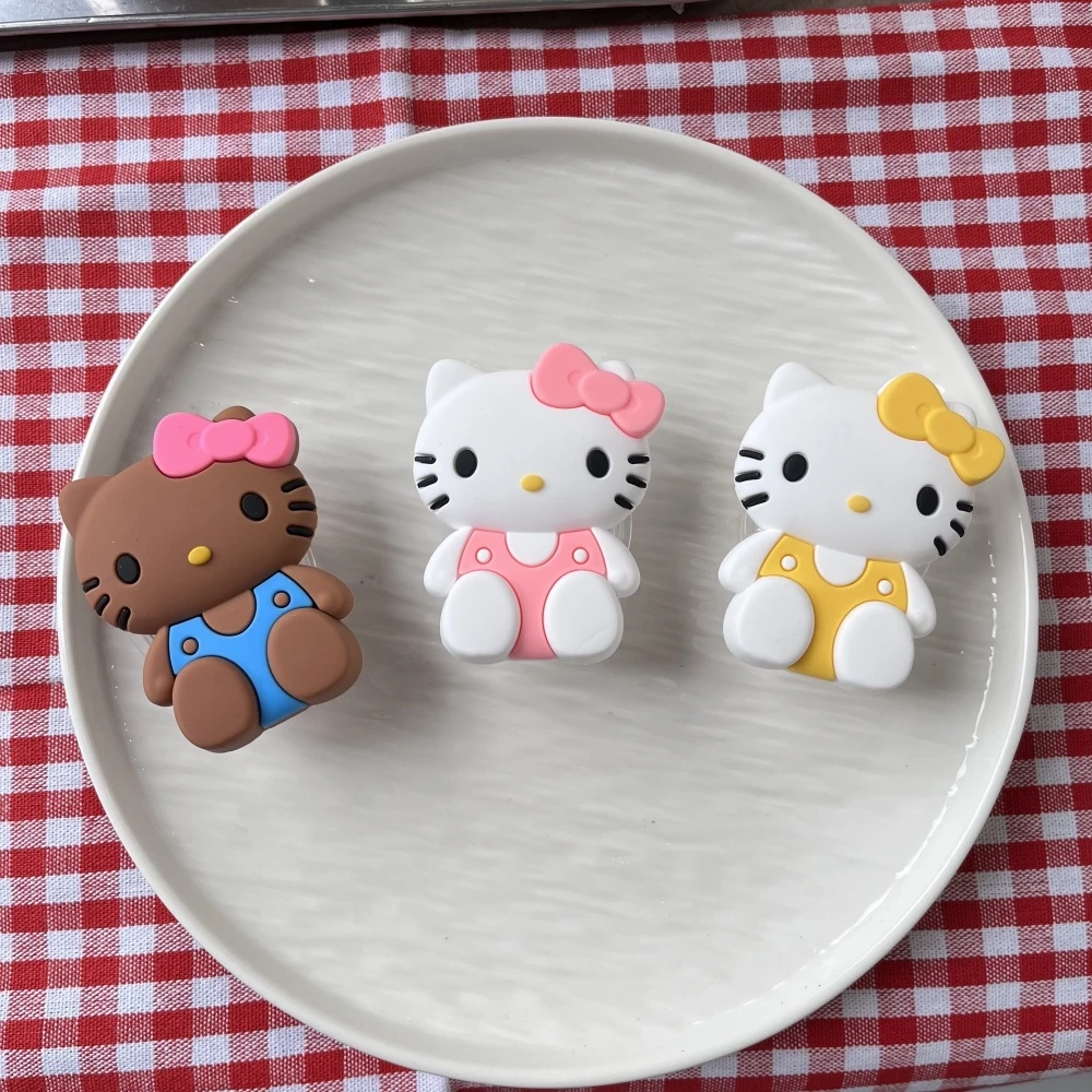 Cute Sanrio Hello Kitty Phone Holder Griptok Finger Ring Support For iPhone Samsung Cases Grip Tok Socket Bracket Girl Gift