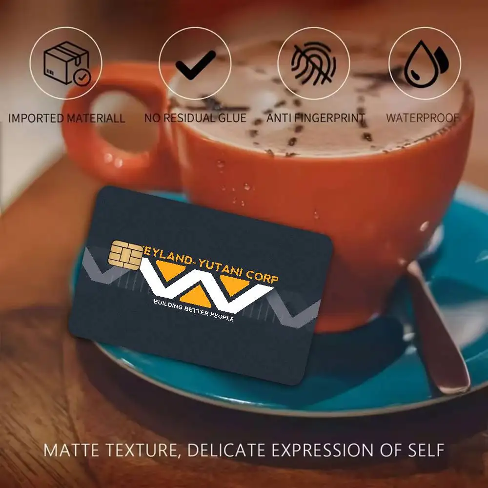 A-Weylands-yutani Microfiber Blanket Diy Credit Debit Card Sticker Party Sticker Decoration Waterproof Small Chip Card