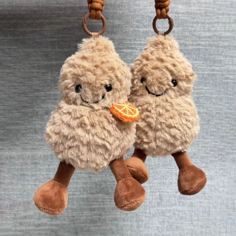 

Peanut Doll Pendant Mini Cute Super Soft Doll Strawberry Orange Bun Boy Accessory Plush Toy Birthday Gift Festival Gift