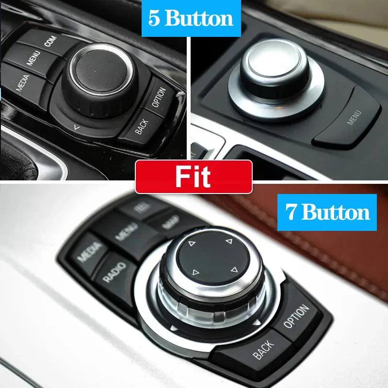 Car Multimedia Buttons Cover iDrive Stickers For BMW F20 F25 F30 F10 F07 E60 E90 E92 E70 E71 F02 E84 X1 X3 X5 X6 1 3 5 7 Series