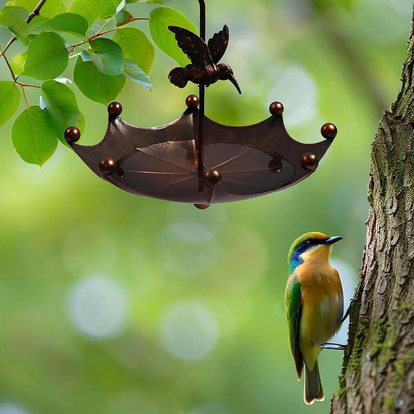 

Hanging Bird Bath Bird Feeder Tray Housewarming Gift Yard Decorative Birdhouse