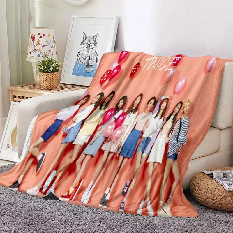3D Print Kpop Girl Group Blanket Soft Sofa Cover Twice Nayeon Throw Blanket Fleece Tapestry Warm Bed Blankets for Bedroom Couch - view 4