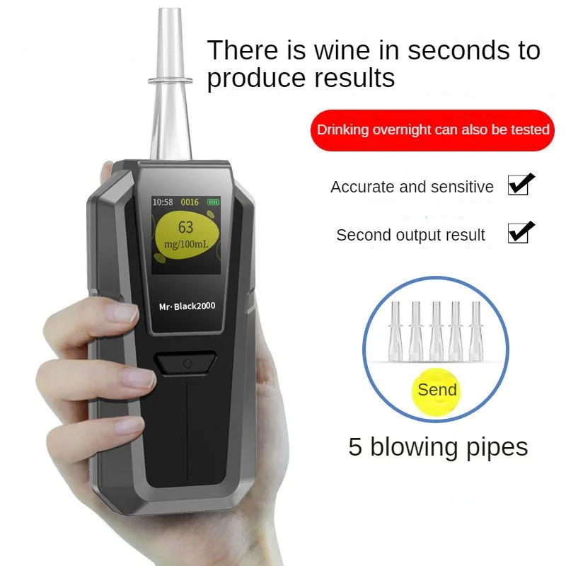 

2000 Alcohol Tester Blow-type High-precision Tester Check The Alcohol Tester of Drunk Driving Traffic Police