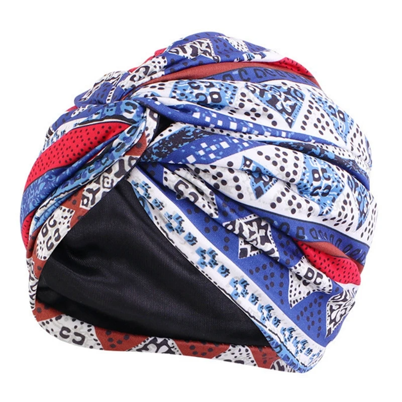 Print Hair for Head Hat Faux Silk Lining Wrap Chemotherapy Hat Night Sleep