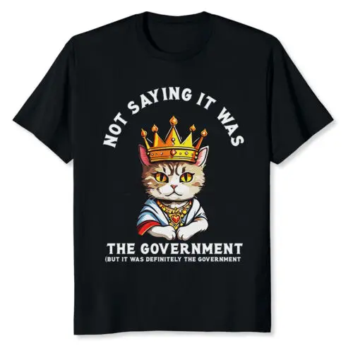 NEW LIMITED Not Saying It Was The Government Conspiracy Tin Foil Hat T-Shirt