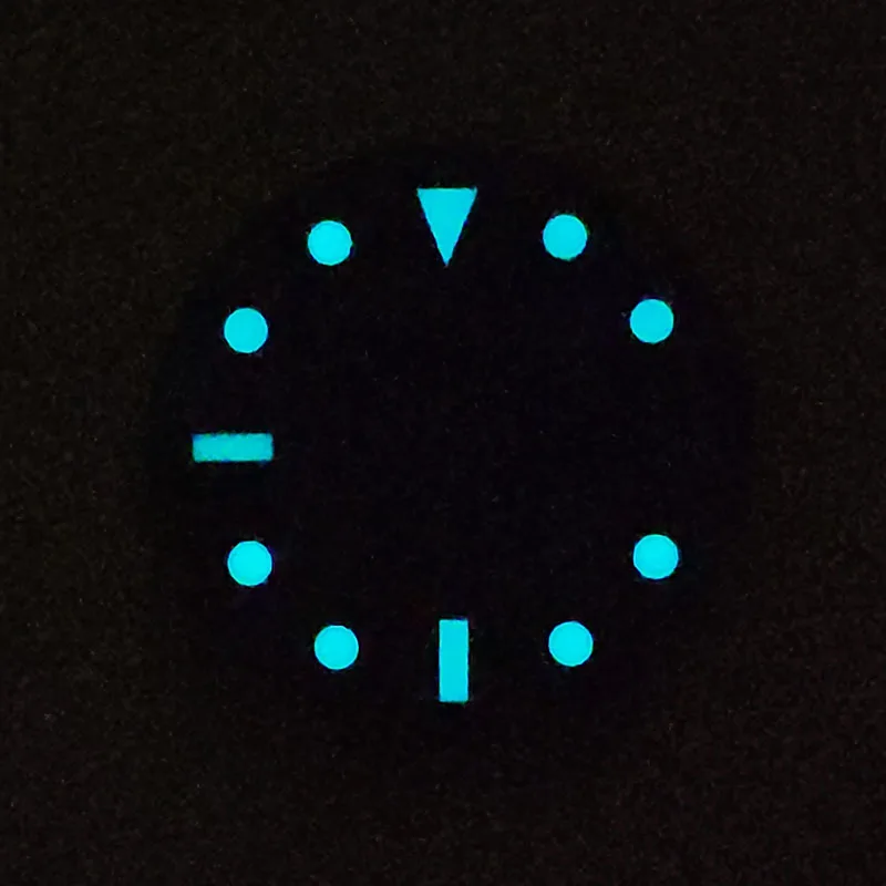 NH35 Sea Watches Dweller Dial 28.5mm Custom S Logo DIY Logo Dials Blue Luminous Men Automatic Mechanical Watch Case Insert Parts