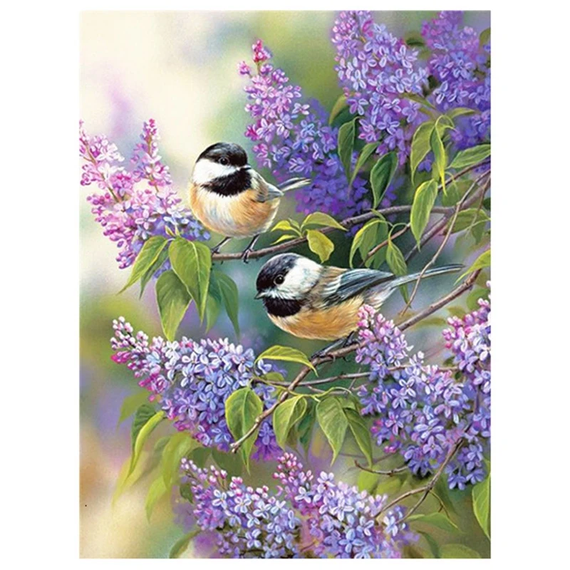 

40X30cm DIY Diamond Painting Full Round Drill Embroidery Craft Kit Decor Birds