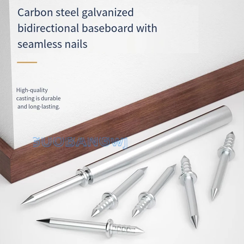 

Double Head Bidirectional Invisible Goat Horn Nails for Solid Wood Skirting Board, Woodworking Fixed Nails with Two Sharp Ends