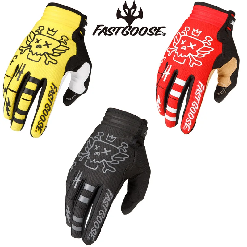 Outdoor Touch Screen Motorcycle Riding Gloves Long Finger FastGoose Skull Design Dirt Bike Cycling Gear Luvas Unisex 3 Colors