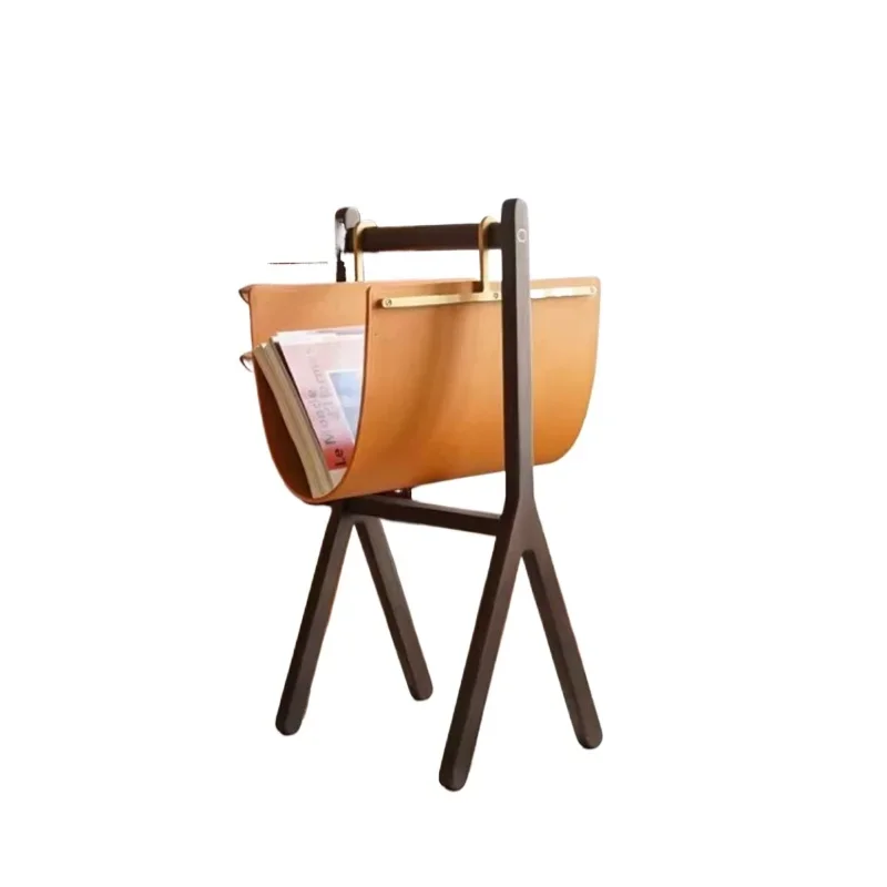 Bookcase, all solid wood, Italian side bookcase, shelf, floor-to-ceiling coffee table, study, bookcase, shelf, magazine rack.