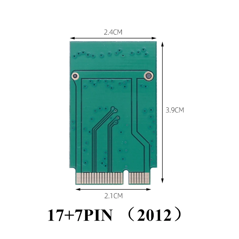 OULLX-Adaptateur M.2 NGFF à 7 + 17 broches 6 + 12 broches, carte pour Macbook Air 2012, 2010, 2011, A1466, A1465, convertisseur pour ordinateur PC