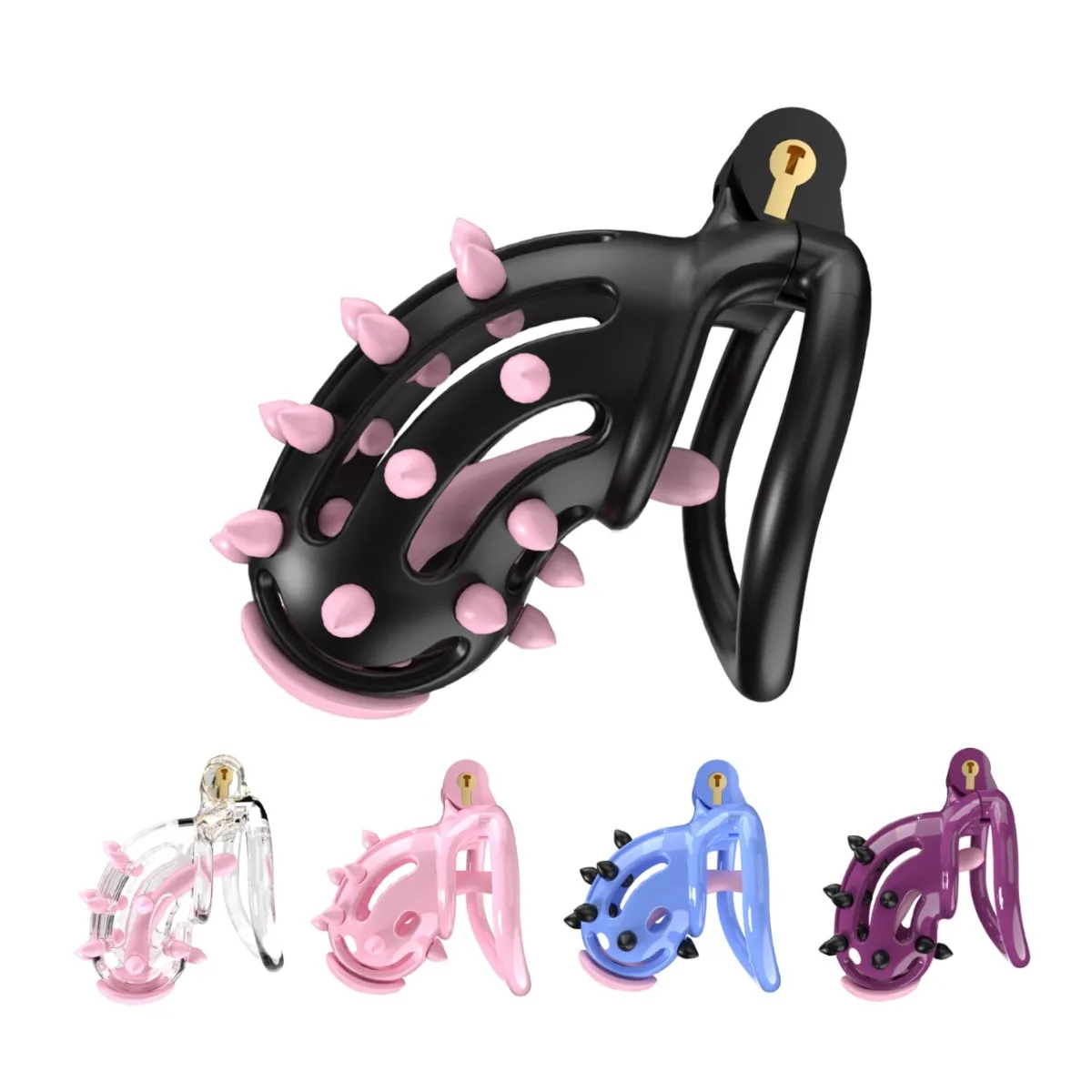Cobra CB lock with nails, chastity lock, crossdressing lock, self-torture male rooster cage, SM training sex toy FLR