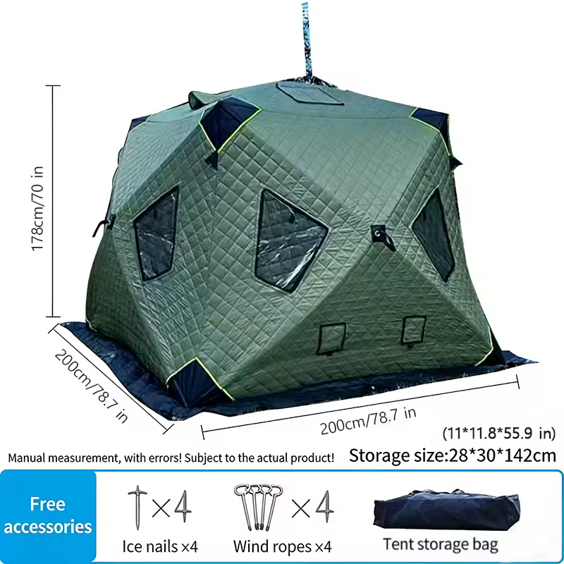 2층 침대에 설치된 난방텐트