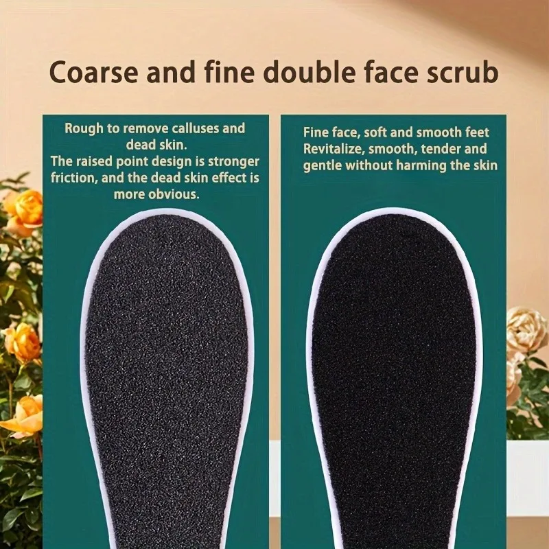 Lime à pieds jetable Double face et ensemble de pédicure en pierre ponce, dissolvant de callosités en plastique pour les pieds, gommage exfoliant non parfumé