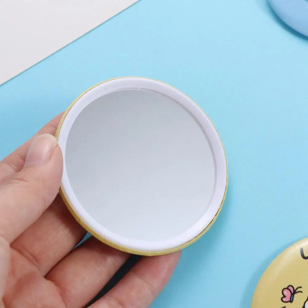 Touch Up Small Round Mirror Mini Panda Small Mirror Cartoon Portable Makeup Mirror Compact Creative Pocket Mirror Women