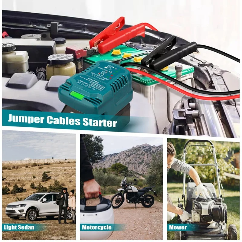 ABUL-Jumper Cables Jump Kit For  18V Battery, Jump Starting Adapter Auto Booster Cable For Jump Starting Car Using Tool
