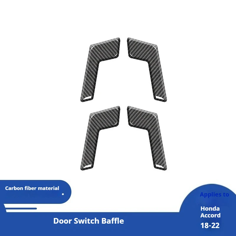 

For 18-21 Accord 10th Generation Car Interior Modification Carbon Fiber Door Switch Baffle Decorative Sticker