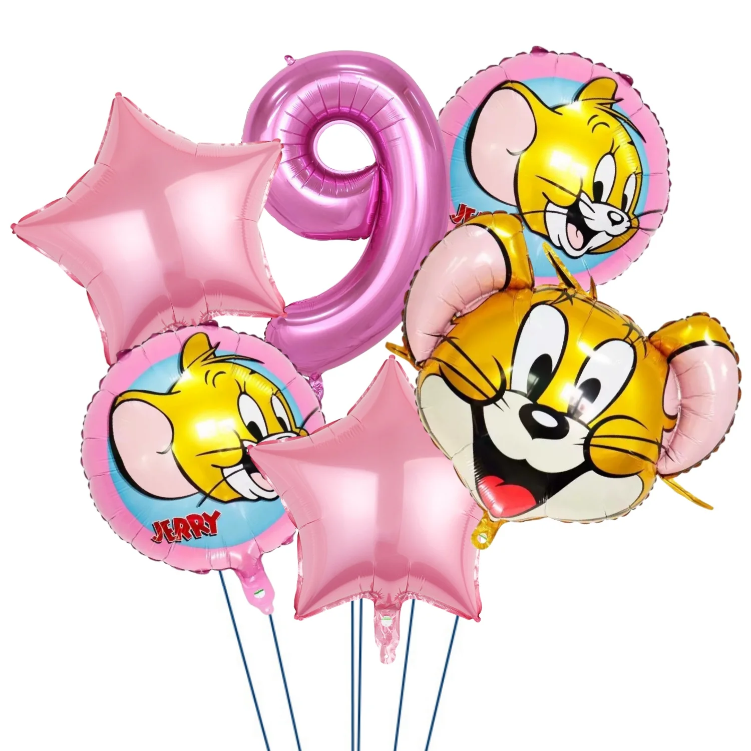 Tom und Jerry Partyzubehör Einweg-Tischgeschirr-Set mit Aufklebern Cartoon Katze Maus Geburtstagsdekoration für Kinder Babyparty – Detail 2