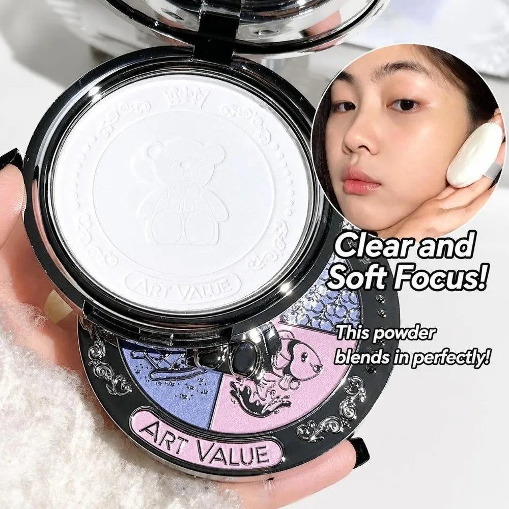 Oil Control Pressed Powder Waterproof Matte Loose Powder Long Lasting Pearlescent Texture Highlighter Powder Makeup Routine
