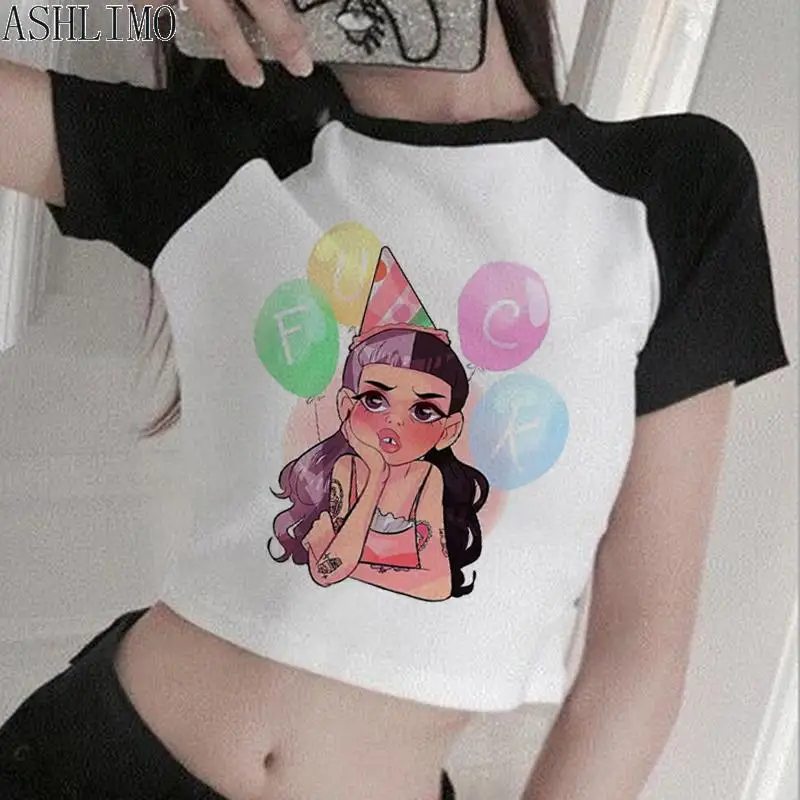 Women T-shirt Kawaii Melanie Martinez K-12 Cartoon Aesthetics Tee Short Sleeve Fashion Summer T Shirt Y2K Tops Clothes Female