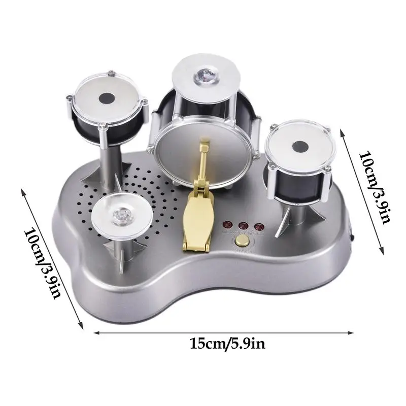مجموعة طبلة إصبع صغيرة مجموعة طبلة سطح المكتب المحمولة مجموعة طبلة صغيرة لمكتب مكتب الموسيقية مصغرة مجموعة طبلة لعبة طبلة حساسة للمس #6