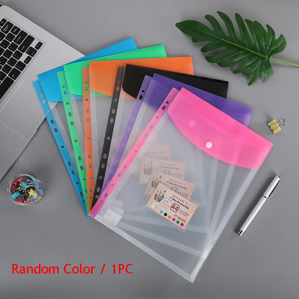 11 Holes Files Binder A4 Expandable Binder Pocket Folders Organizer Envelope File Folders Perforated Pockets Clear Plastic