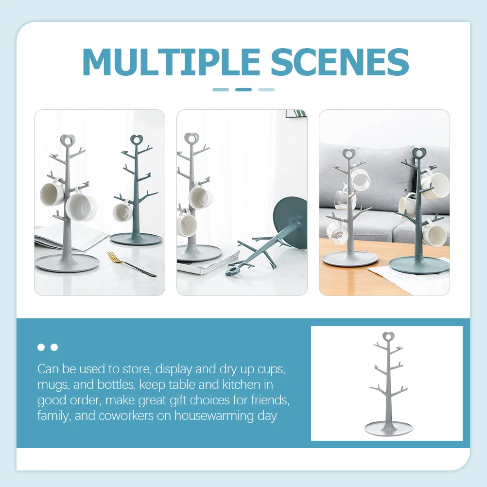 

Coffee Mug Holder Stylish Cup Drying Tree Kitchen Organizer Non-Shaking Base Home Decor Mug Holder Cup Drying Tree