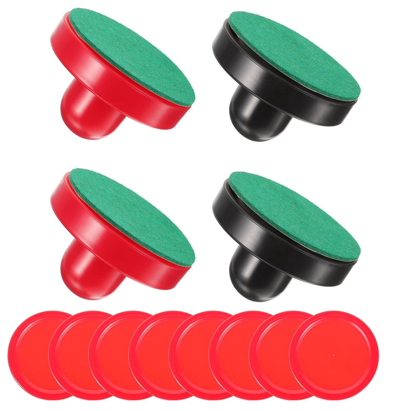 

16Pcs Air Hockey Pushers Pucks Set 76Mm Hard Non-Brittle Material with Felt Bottom for Smooth Glide Table Protection Competitive