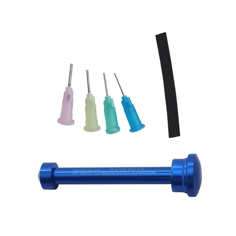 Aluminum Alloy Manual Dispenser Plunger Tool Solder Paste Booster for UV Solder Mask Welding Oil Pusher