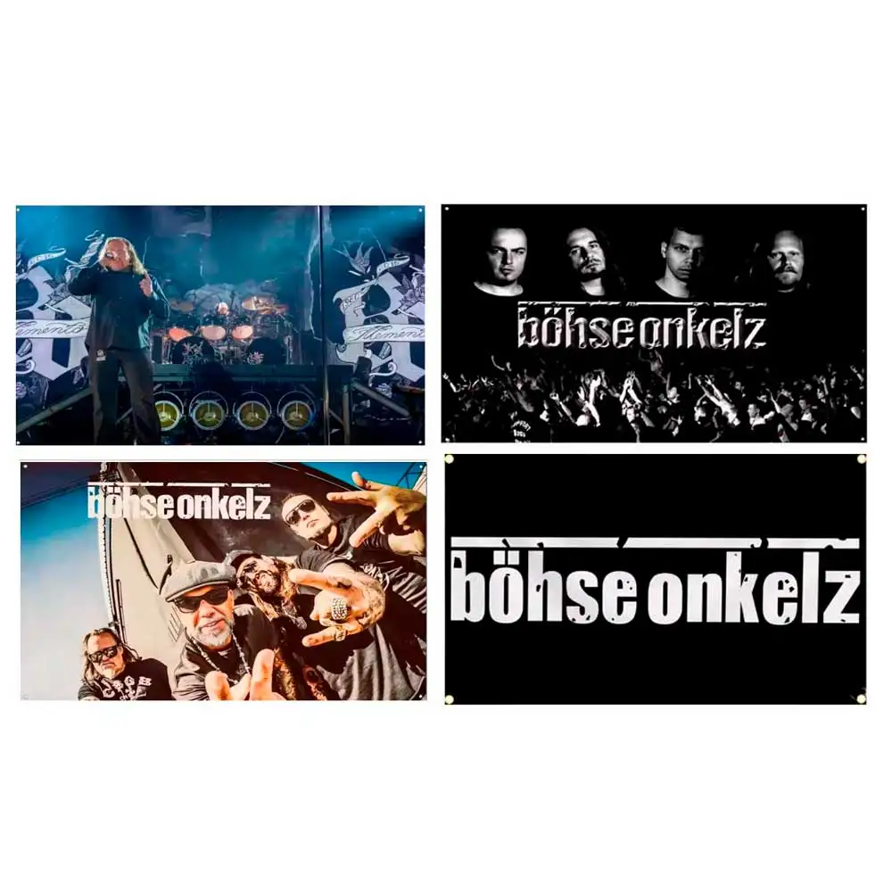 2x3fts 3x5fts 5x8fts B-Bohse Onkelz Rock Band Flag Banner Music Hip Hop Tapestry Applicable To Garage Or Outdoor For Decoration
