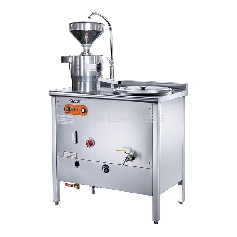 Commercial Stainless Steel Gas Heating Type Soya Milk Grinder Tofu Milk Making Machine